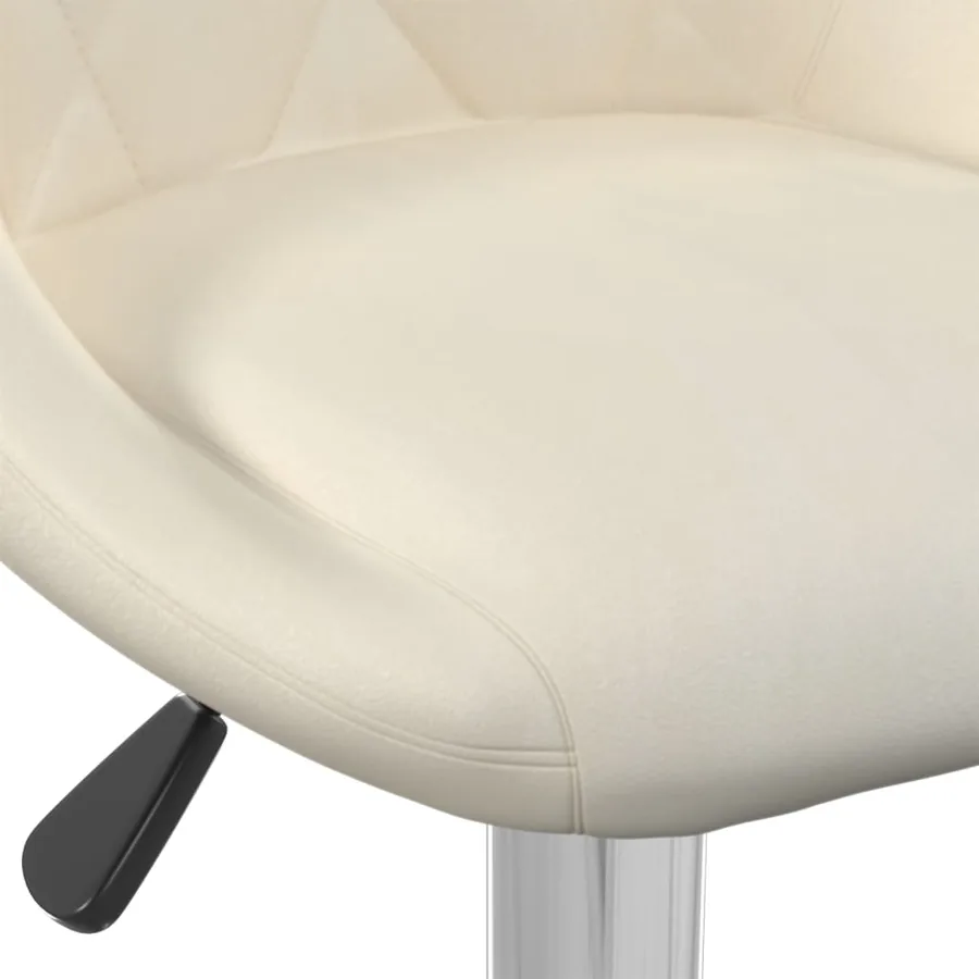 Tabourets de bar lot de 2 crème velours - 8