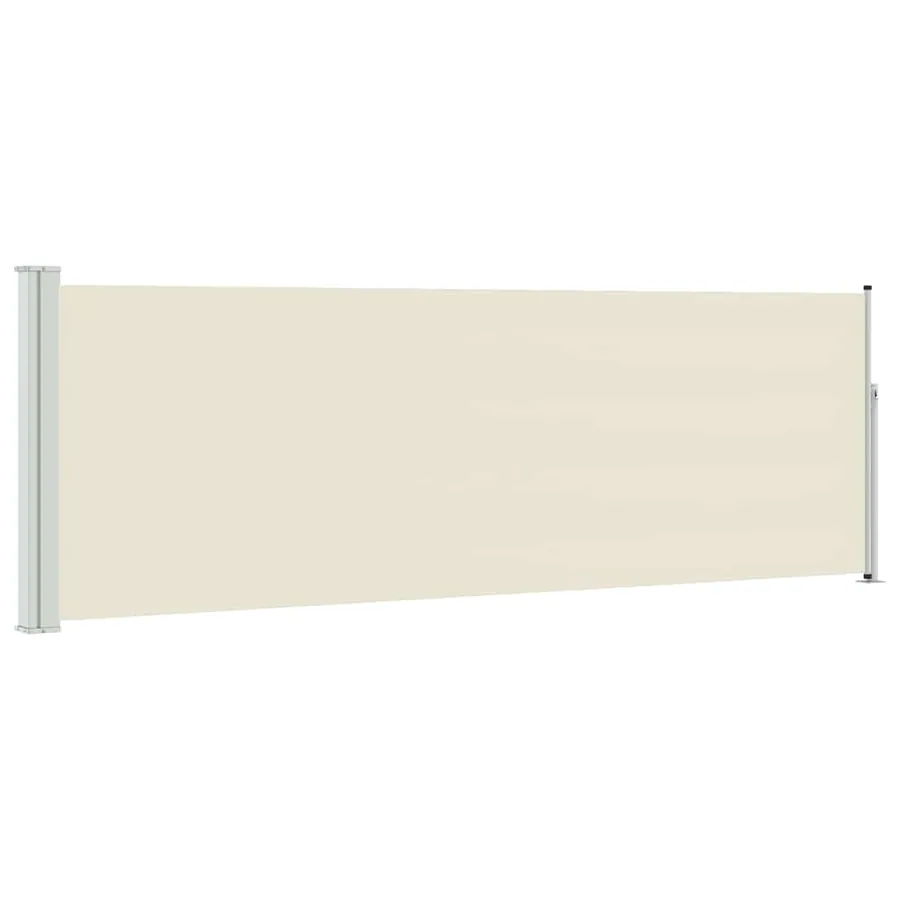 Auvent latéral rétractable de patio 100x300 cm Crème - 2
