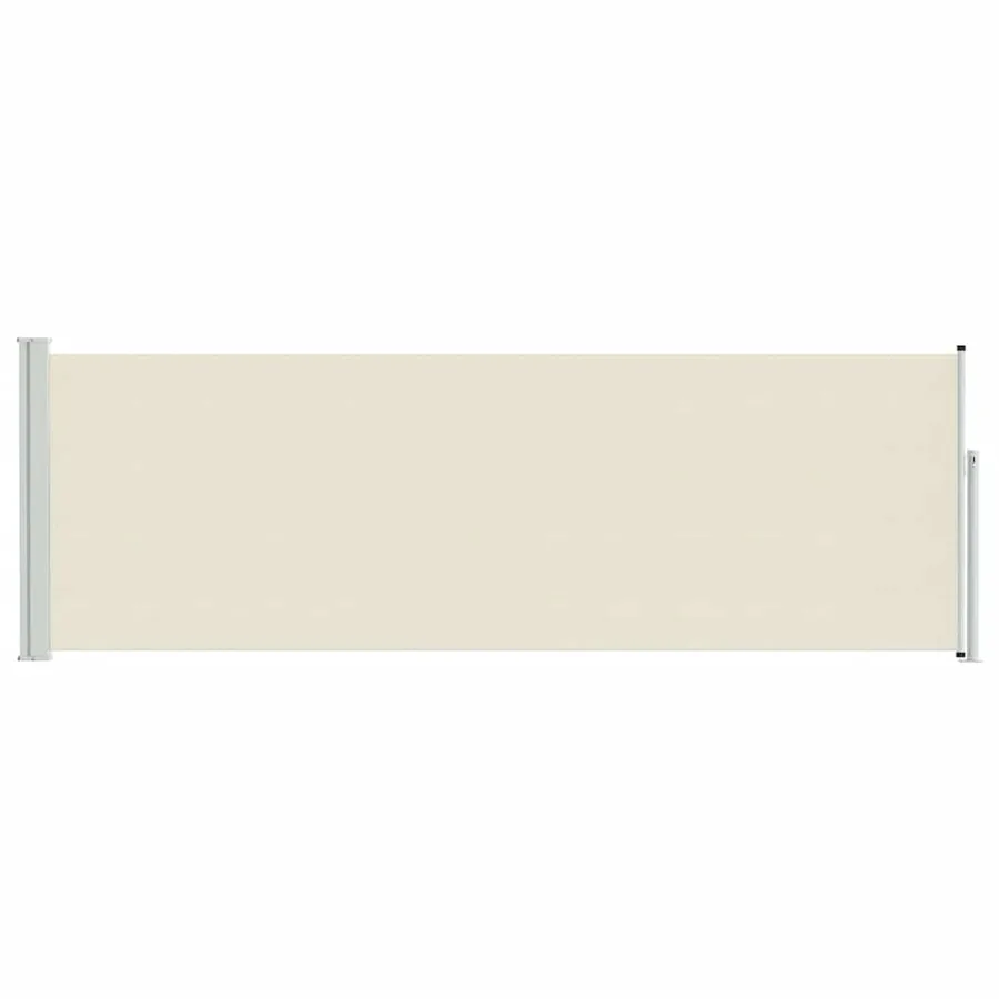 Auvent latéral rétractable de patio 100x300 cm Crème - 4