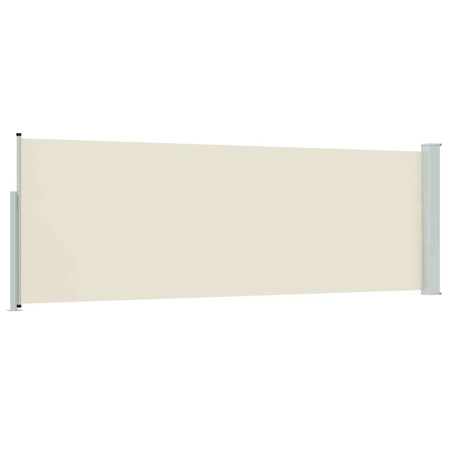 Auvent latéral rétractable de patio 100x300 cm Crème - 6