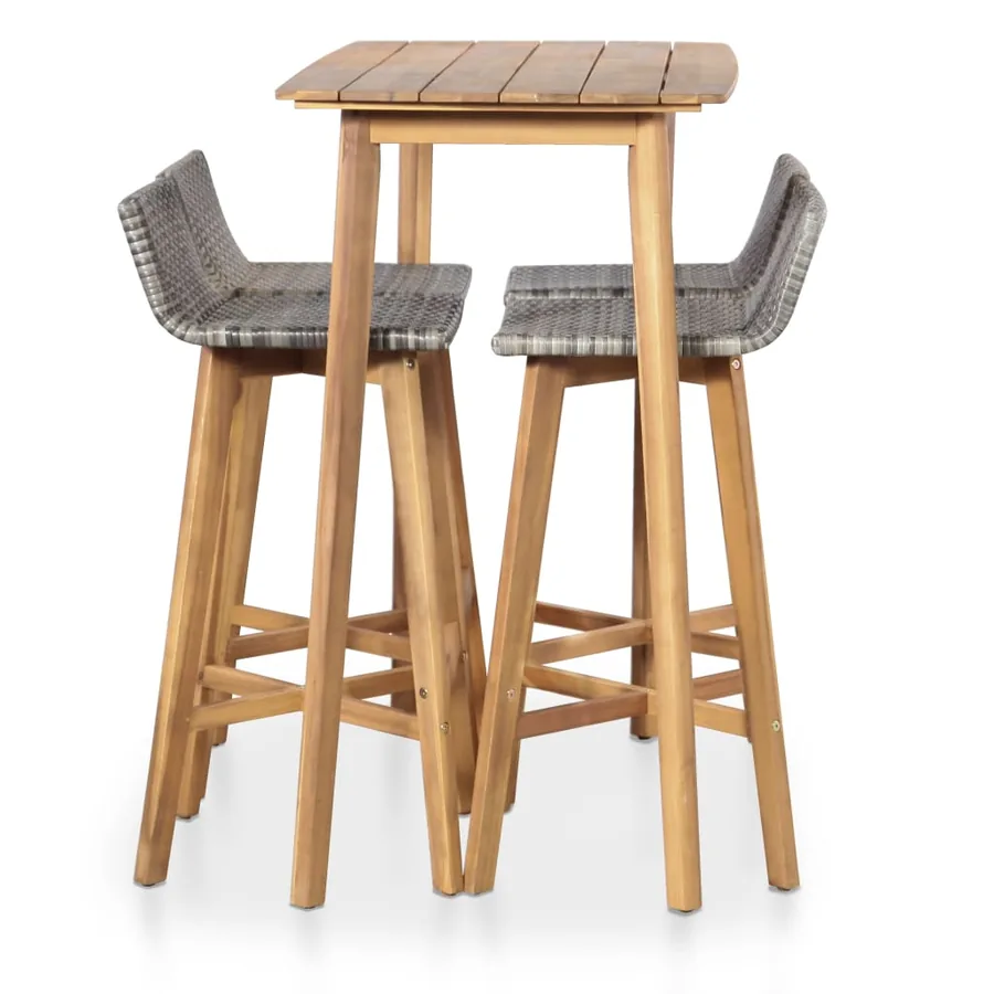 Ensemble à manger d'extérieur 5 pcs Bois d'acacia solide - 2