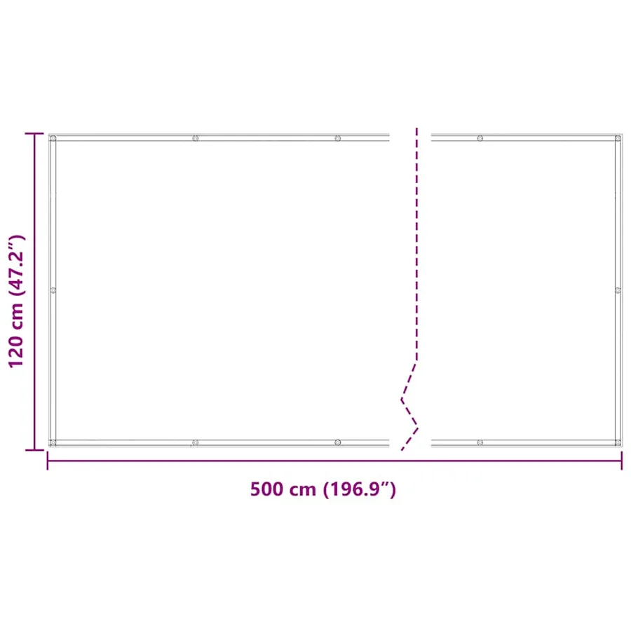 Écran de balcon Anthracite 120x500 cm Tissu Oxford - 6