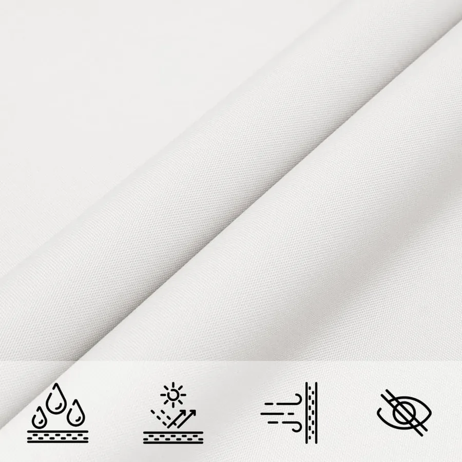 Voile de parasol tissu oxford rectangulaire 6x8 m blanc - 8