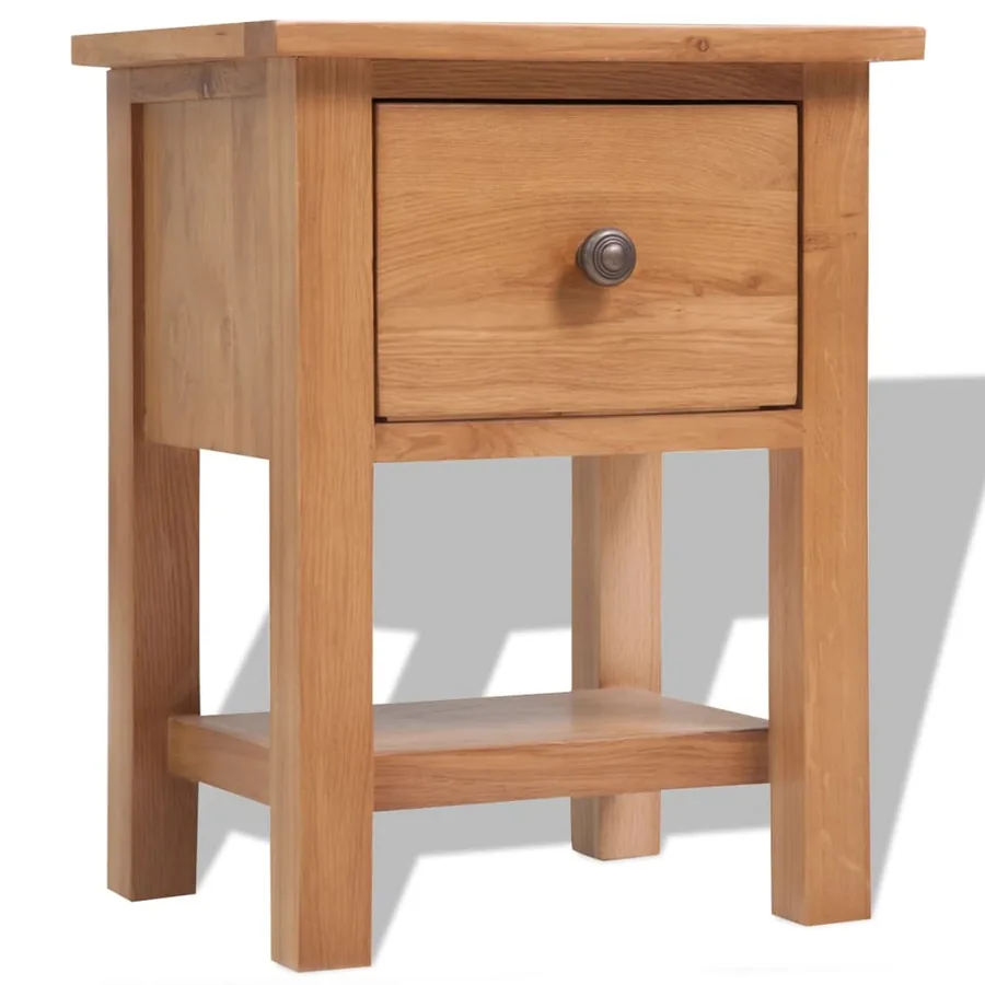 Tables de chevet 2 pcs 36x30x47 cm bois de chêne massif - 2