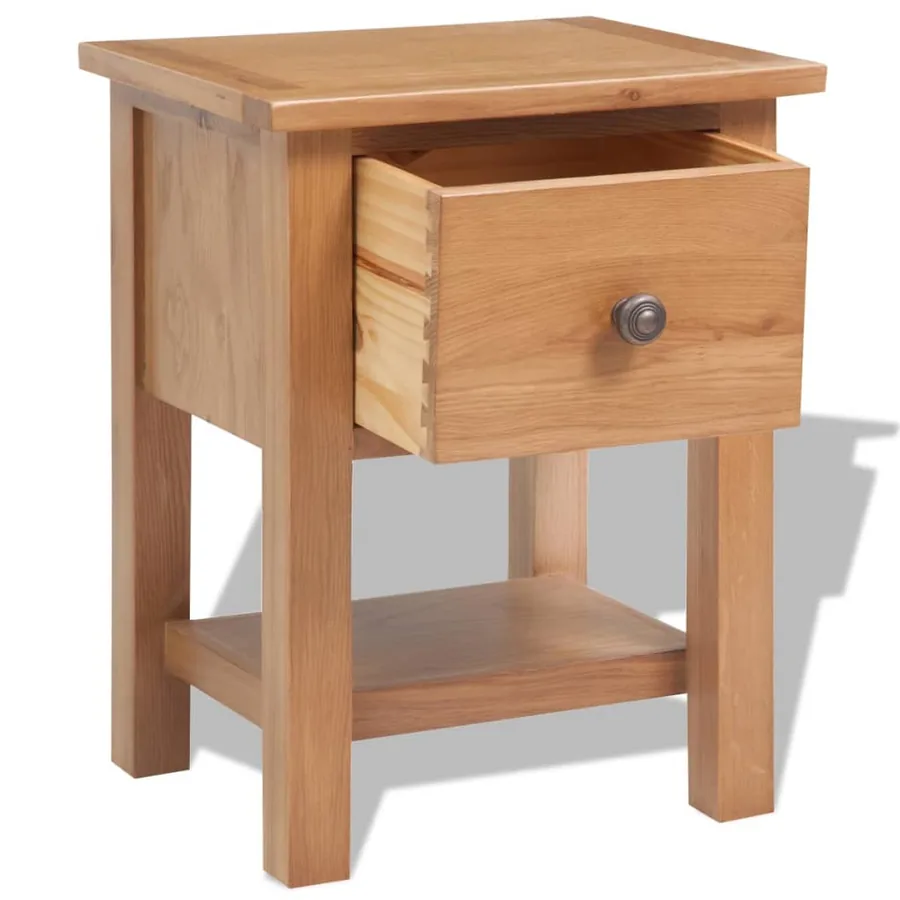 Tables de chevet 2 pcs 36x30x47 cm bois de chêne massif - 3