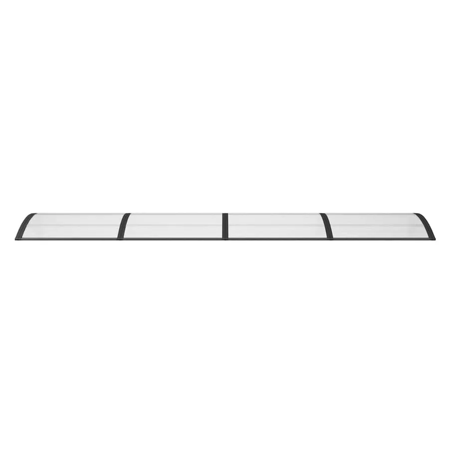 Auvent de porte Noir 350x100 cm Polycarbonate - 4