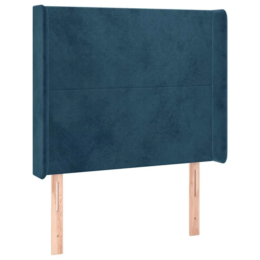 Sommier à lattes de lit matelas LED Bleu foncé 90x200cm Velours - 7