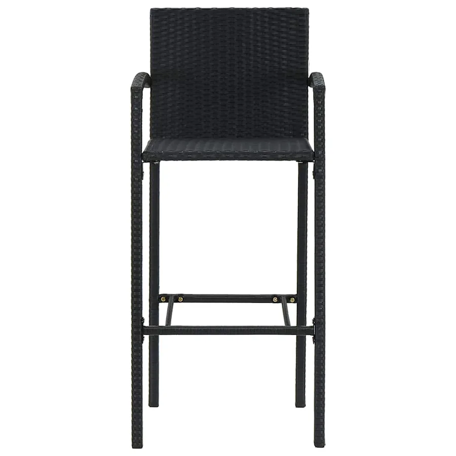 Ensemble de bar de jardin 5 pcs Noir - 13