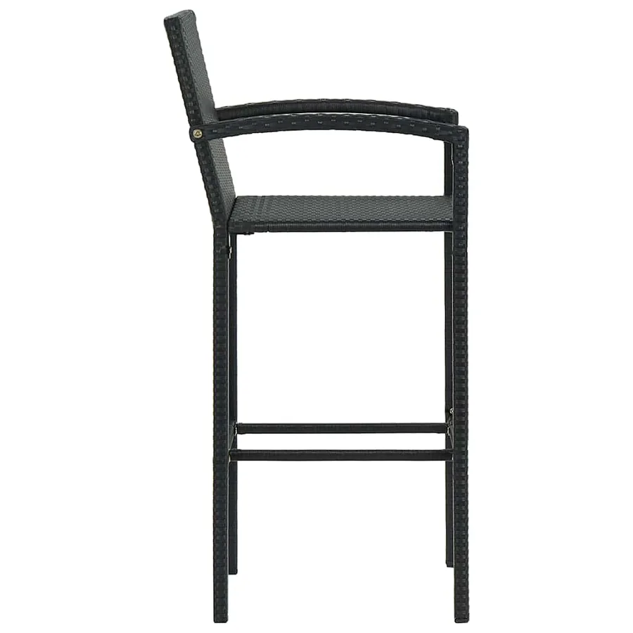 Ensemble de bar de jardin 5 pcs Noir - 14