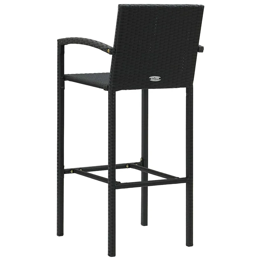 Ensemble de bar de jardin 5 pcs Noir - 16