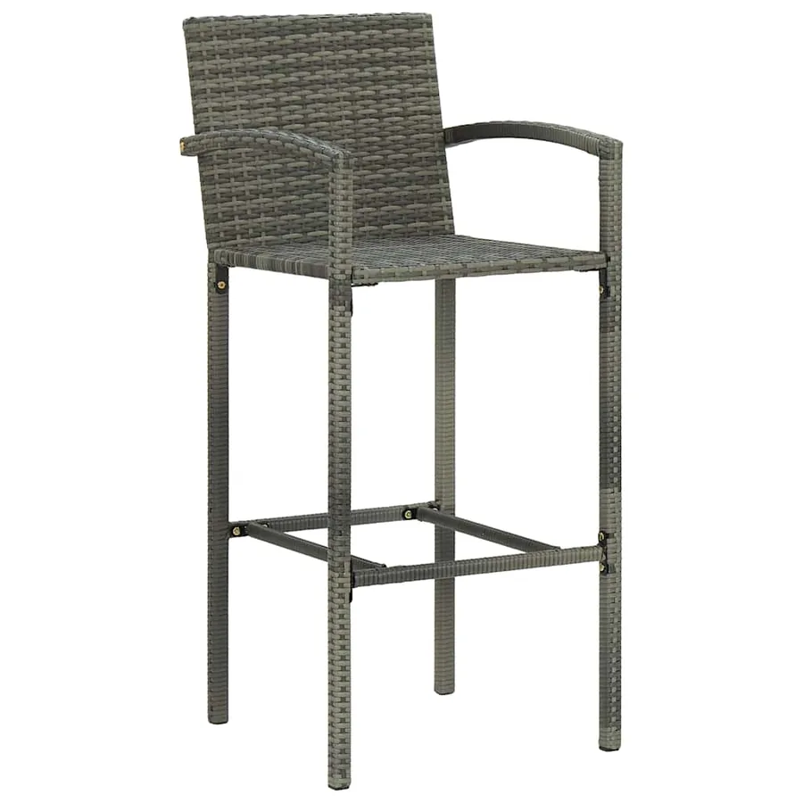 Ensemble de bar de jardin 3 pcs Gris - 9