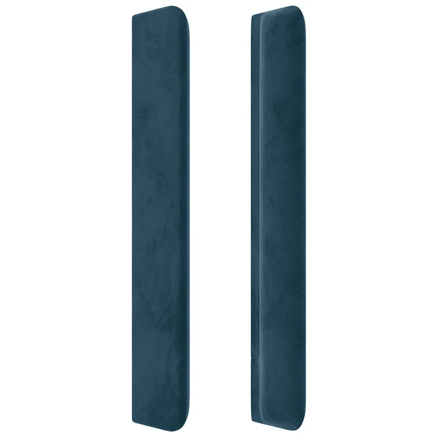 Tête de lit avec oreilles Bleu foncé 93x16x118/128 cm Velours - 4