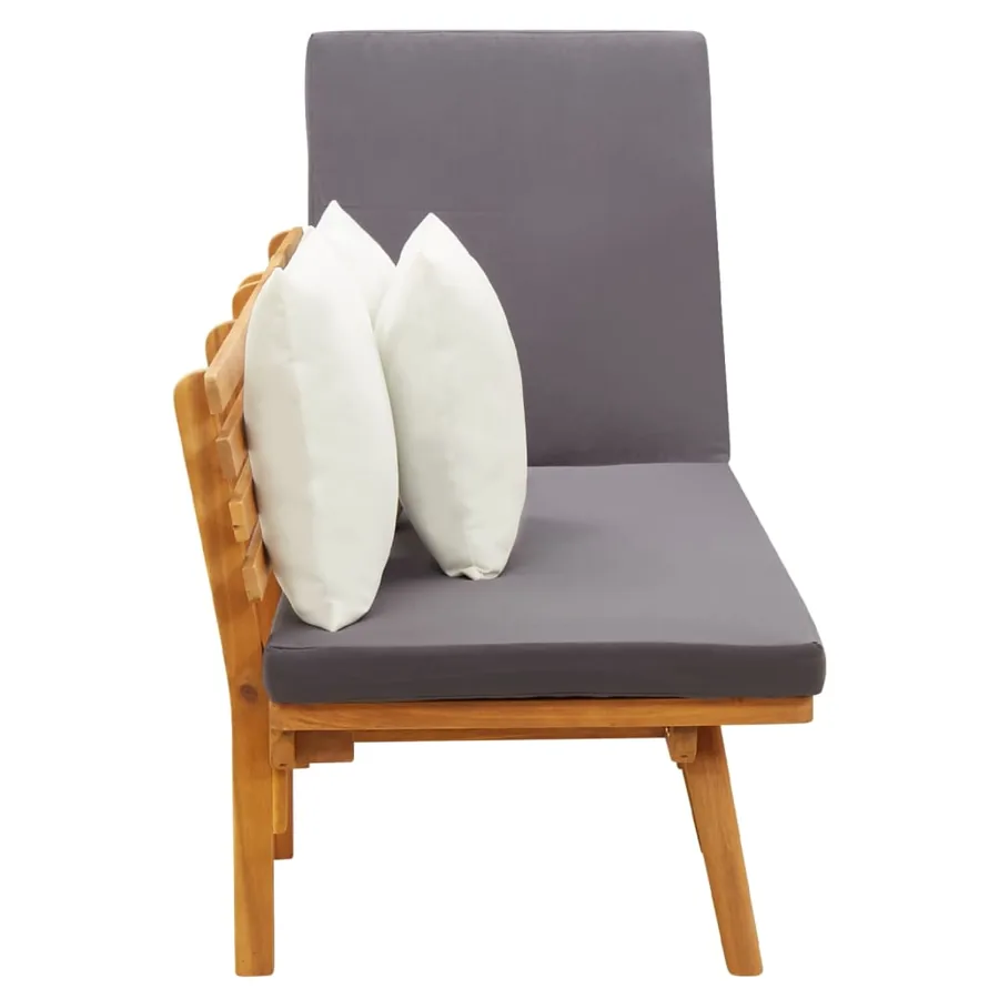 Lit de repos de jardin 200x65 cm Bois d'acacia solide - 6