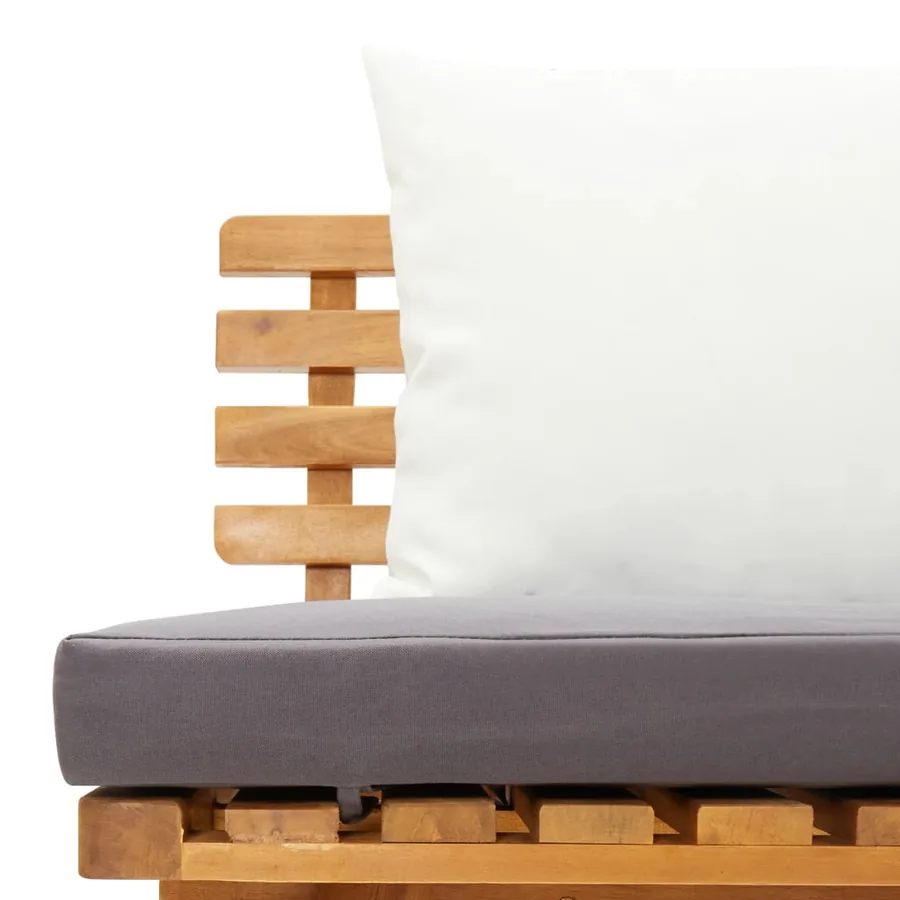 Lit de repos de jardin 200x65 cm Bois d'acacia solide - 8