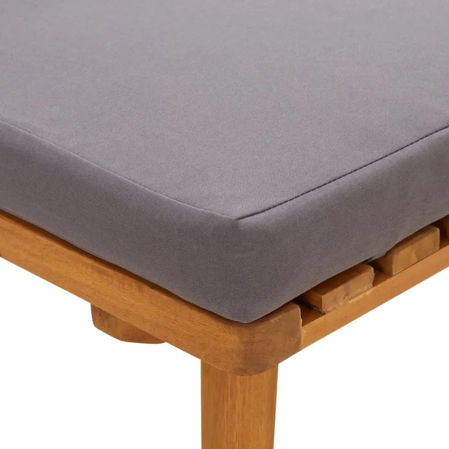 Lit de repos de jardin 200x65 cm Bois d'acacia solide - 9