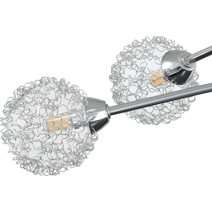 Plafonnier avec abat-jour en maille métallique pour 5 LED G9 - 4