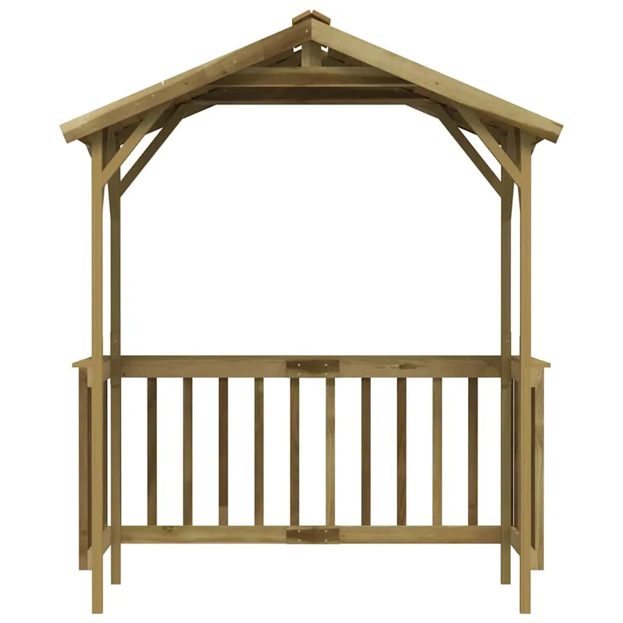 Abri de barbecue 163,5x93x210 cm Bois de pin imprégné - 3