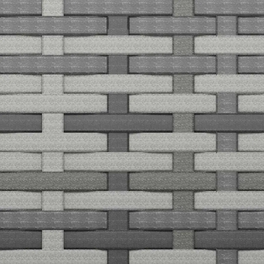 Canapé de jardin 3 places avec coussins Gris Résine tressée - 7