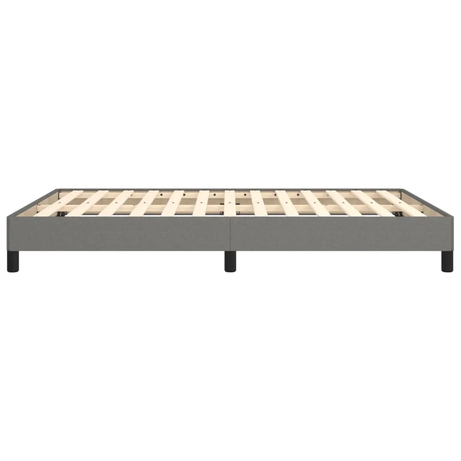 Cadre de lit sans matelas gris foncé 140x190 cm tissu - 6