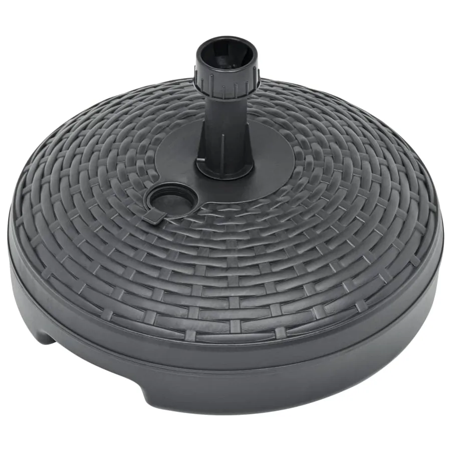 Socle de parasol rempli de sable/d'eau 20 L Plastique rotin - 4