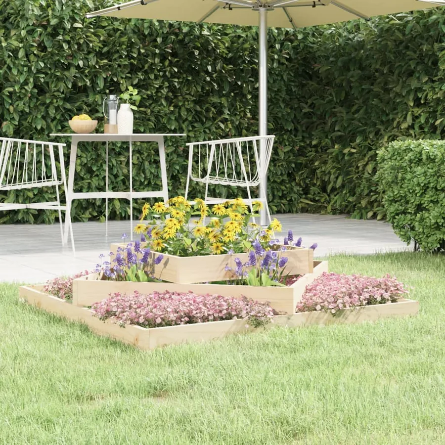 Jardinière 112x112x27 cm Bois massif de pin