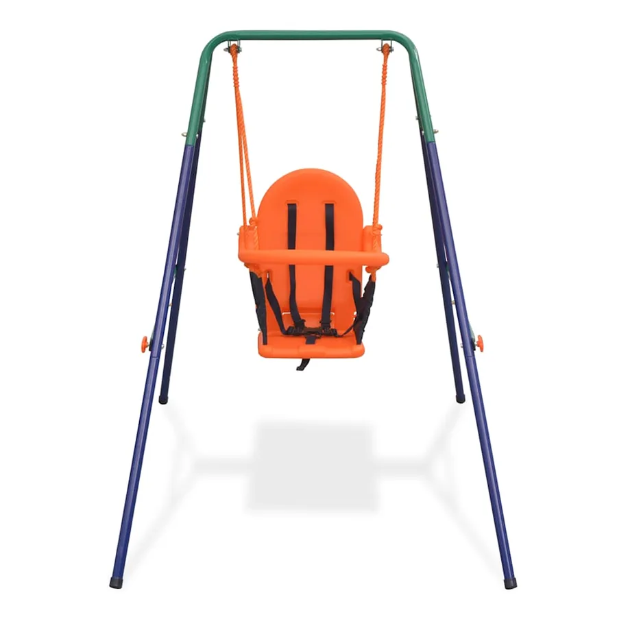 Balançoire pour enfants avec harnais de sécurité Orange - 2