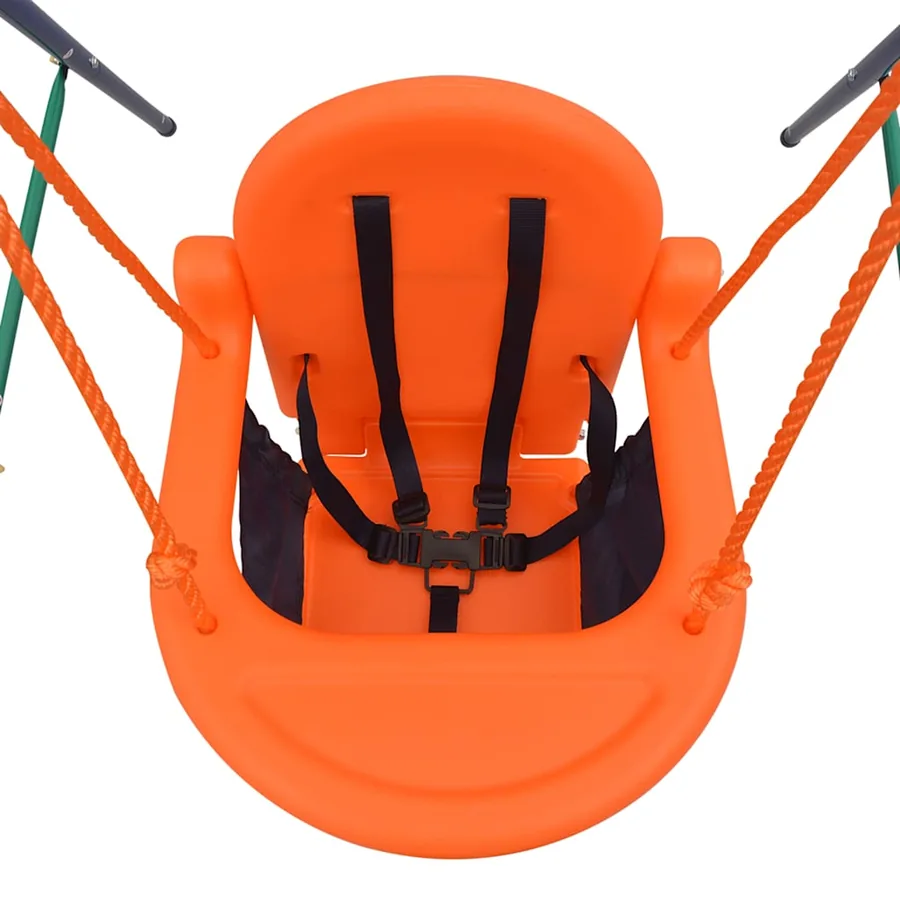 Balançoire pour enfants avec harnais de sécurité Orange - 5