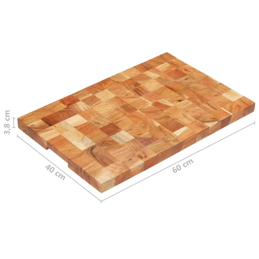 Planche à découper 60x40x3,8 cm Bois d'acacia massif - 7
