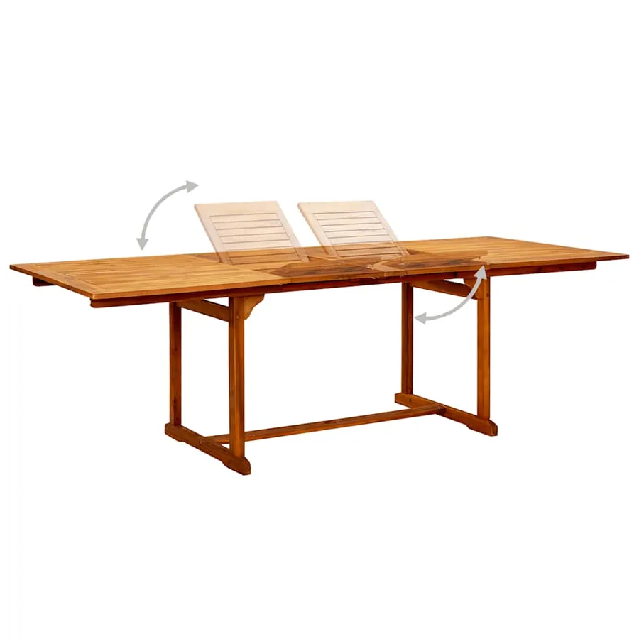 Ensemble à manger de jardin 7 pcs Bois d'acacia massif 160-240 cm - 5