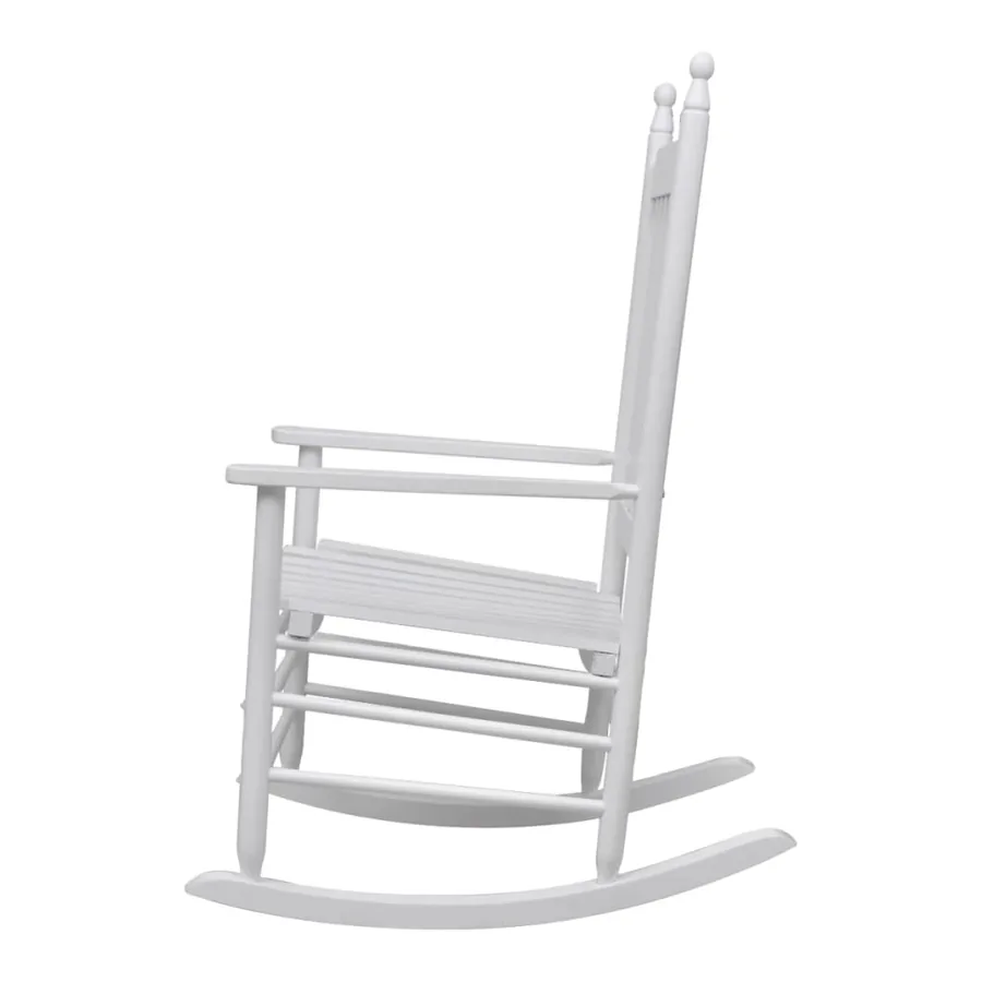 Chaise à bascule avec siège incurvé Blanc Bois - 2