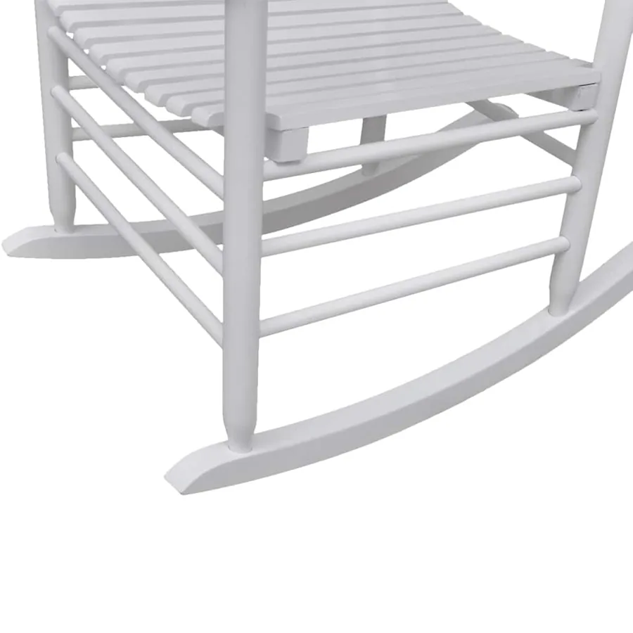Chaise à bascule avec siège incurvé Blanc Bois - 3