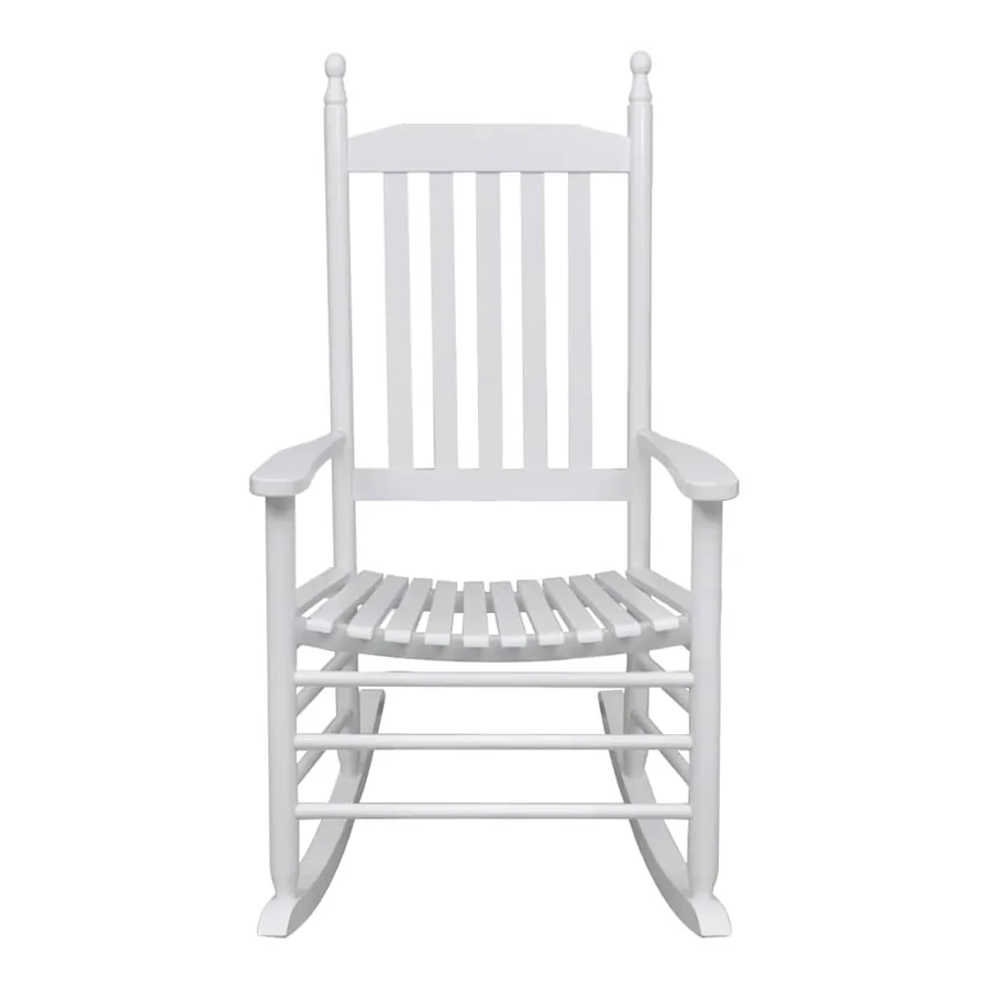 Chaise à bascule avec siège incurvé Blanc Bois - 4