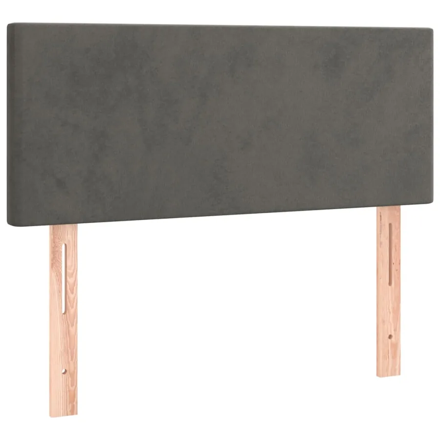 Sommier à lattes de lit avec matelas et LED Gris foncé 90x200cm - 7