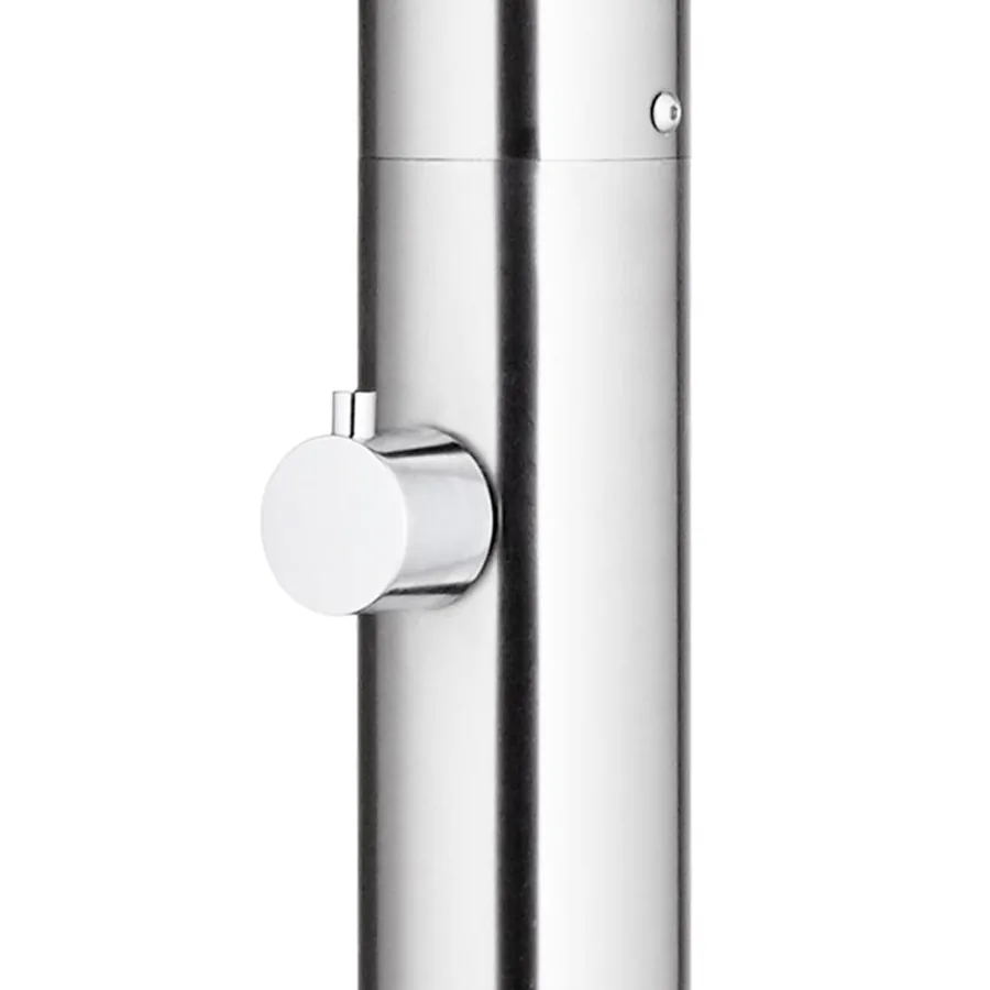 Douche de jardin avec base gris 220 cm Acier inoxydable - 9