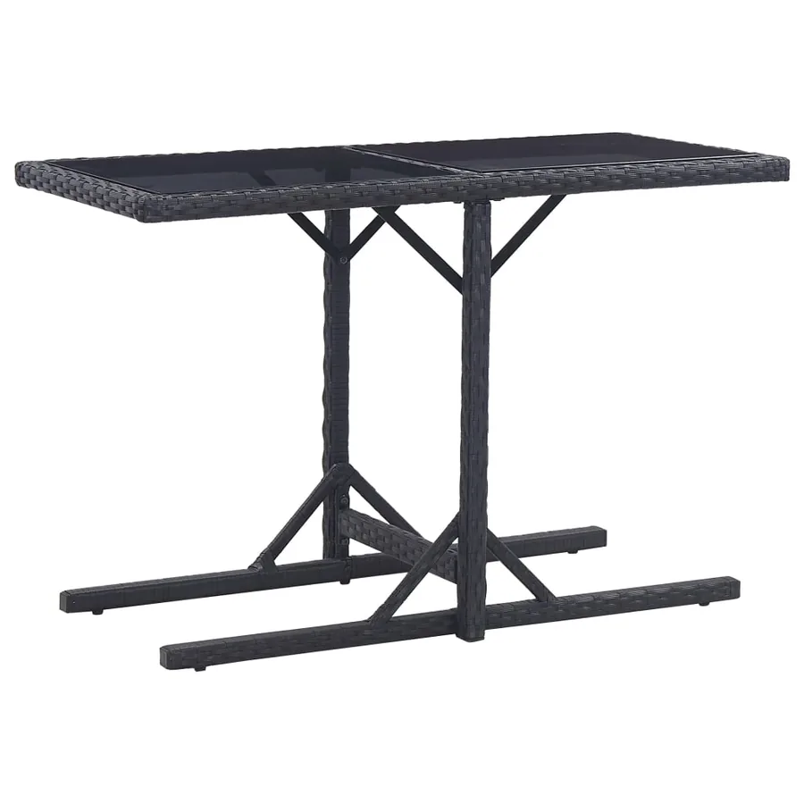 Ensemble à manger de jardin 3 pcs Noir - 10