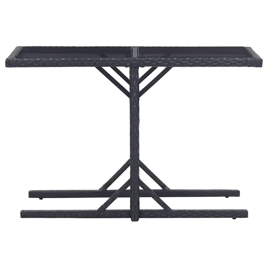 Ensemble à manger de jardin 3 pcs Noir - 11