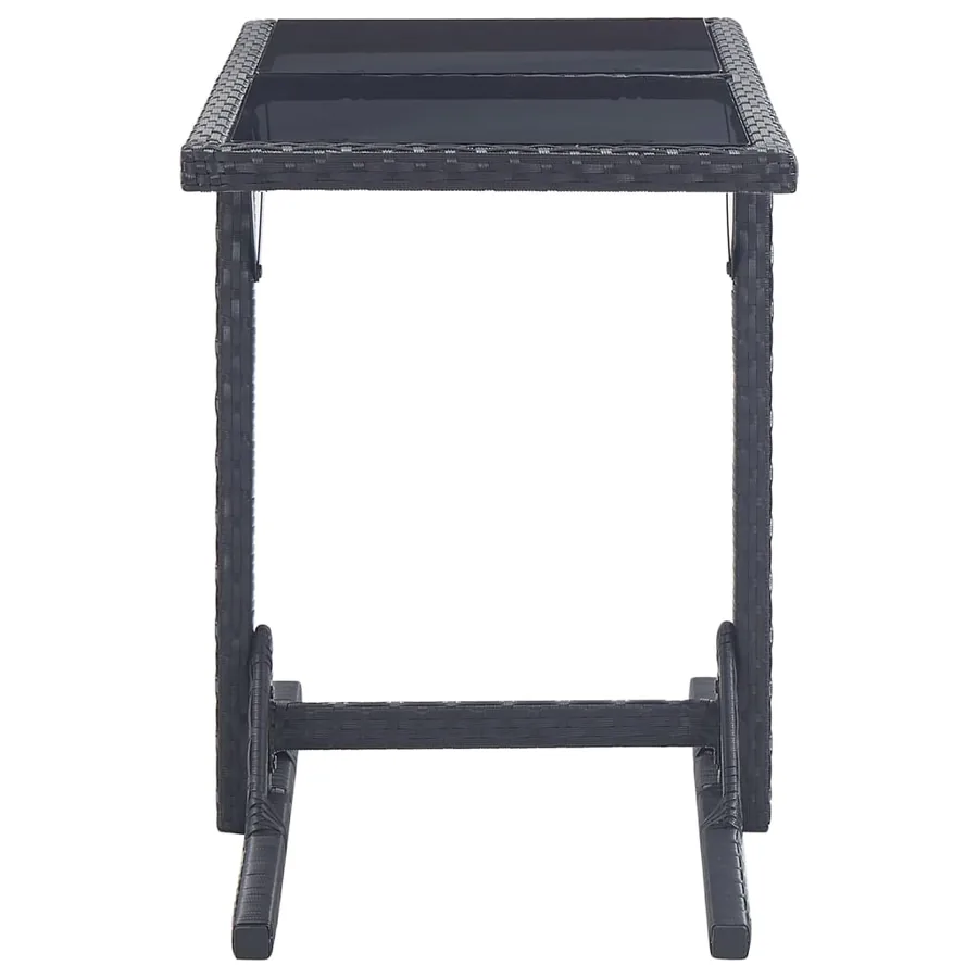 Ensemble à manger de jardin 3 pcs Noir - 12