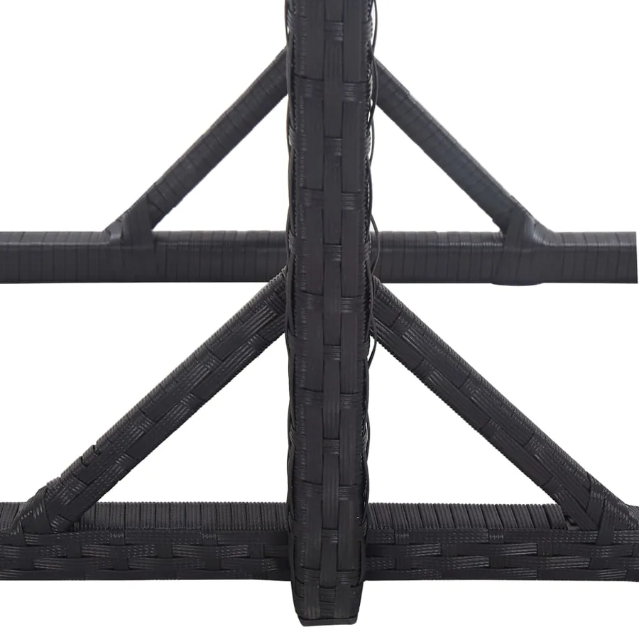 Ensemble à manger de jardin 3 pcs Noir - 13