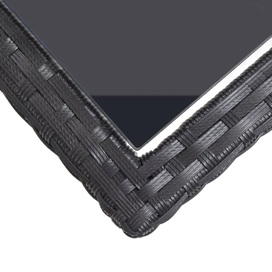 Ensemble à manger de jardin 3 pcs Noir - 14