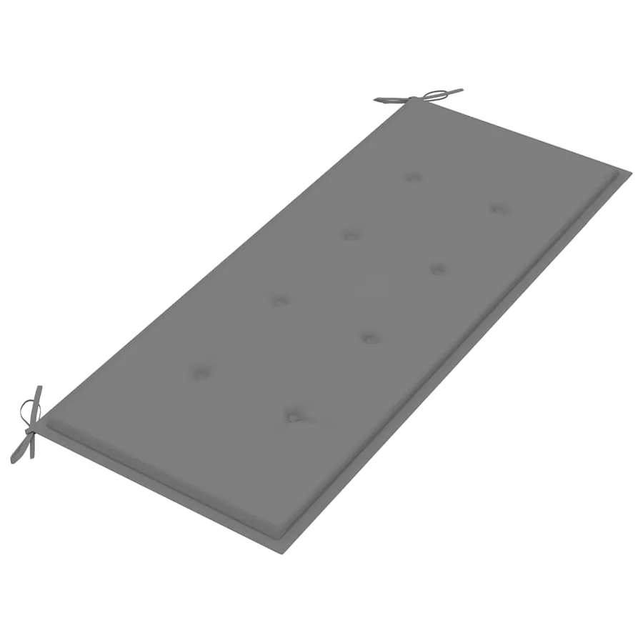 Banc de jardin 2 places avec coussin 120 cm Gris Eucalyptus - 7