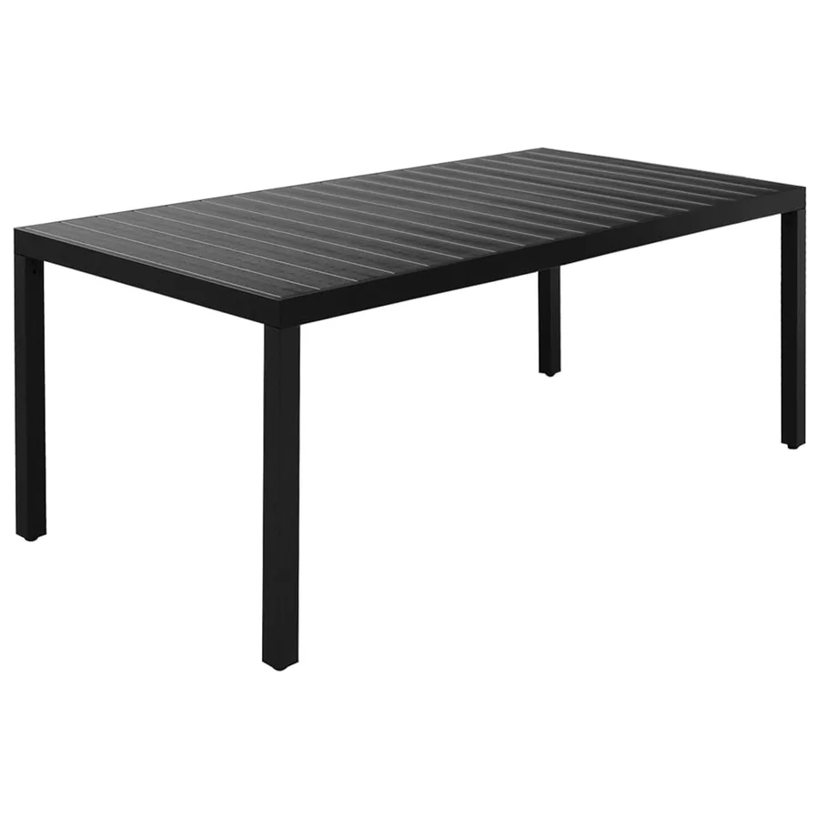 Ensemble à manger de jardin 7 pcs noir - 9