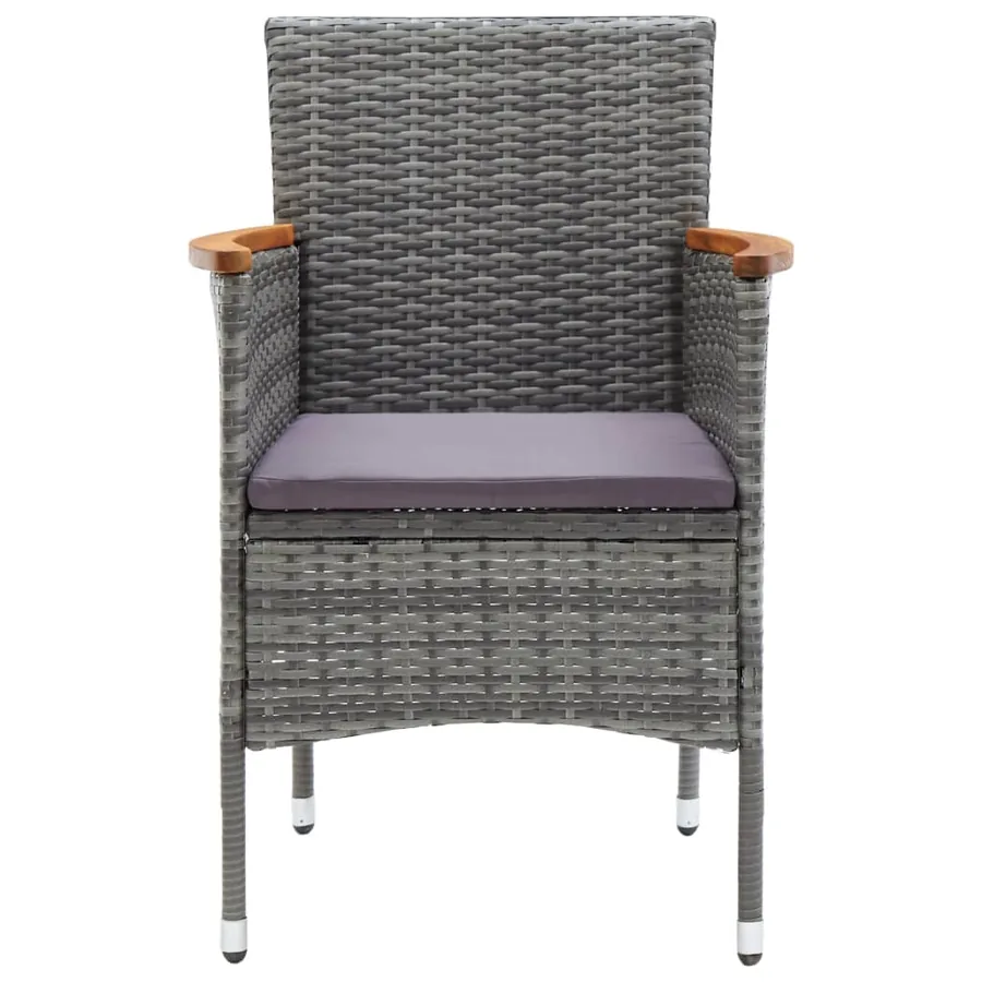 Ensemble à manger de jardin 5 pcs Gris - 7