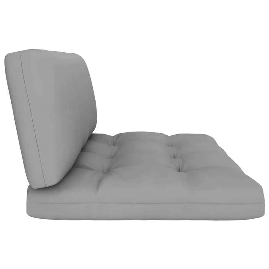Salon de jardin palette 6 pcs et coussins Pin imprégné de blanc - 10