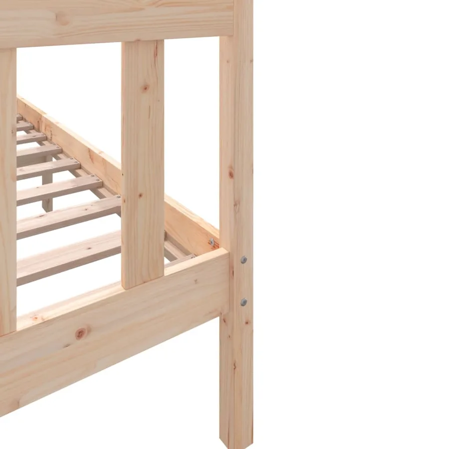 Cadre de lit sans matelas bois massif 160x200 cm - 6