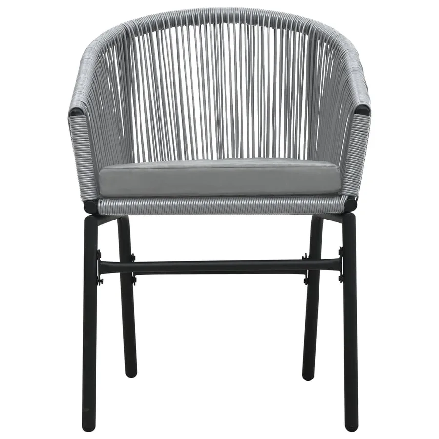 Ensemble à manger de jardin 5 pcs Gris - 5