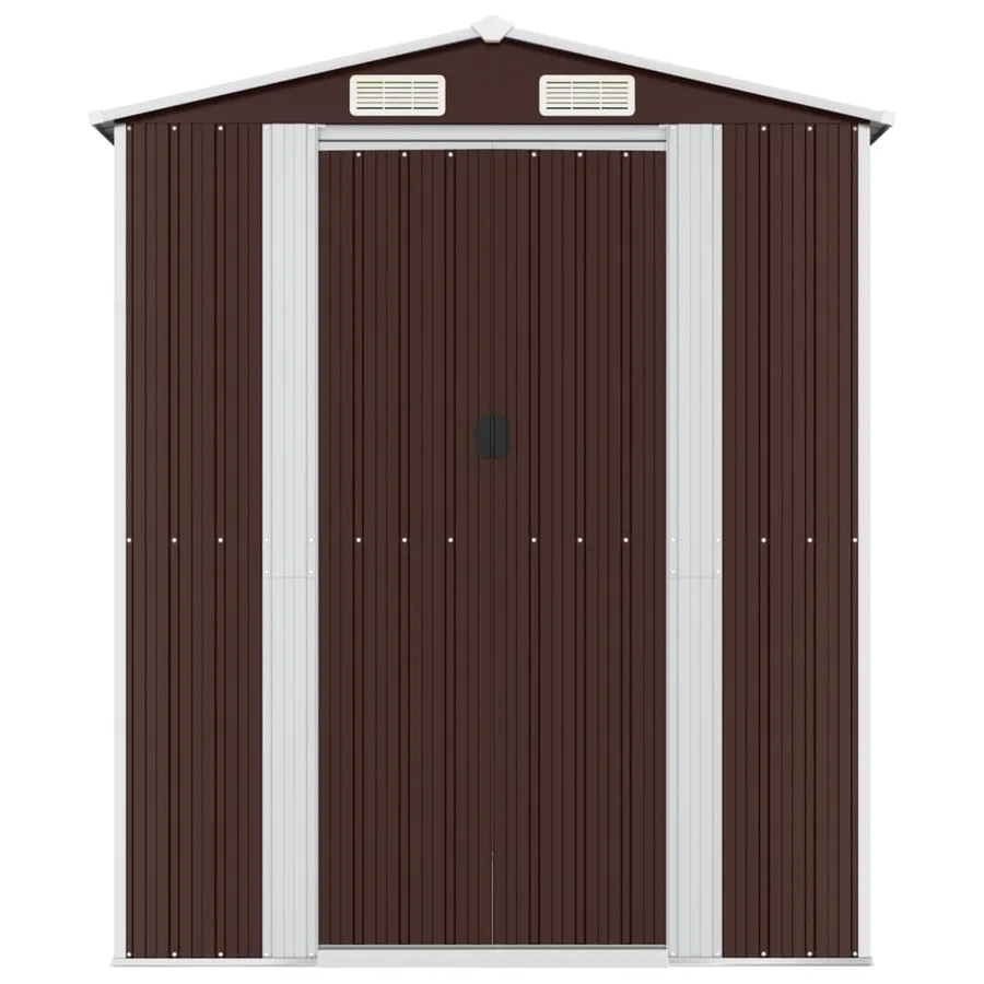 Abri de jardin Marron foncé 192x938x223 cm Métal galvanisé - 3