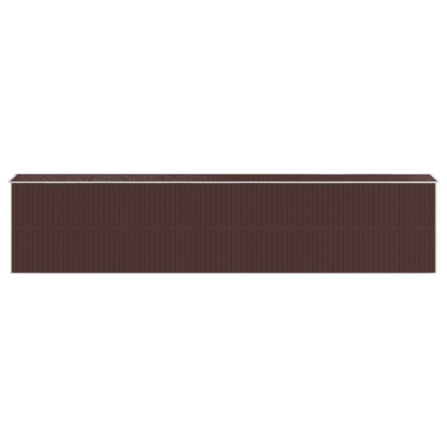 Abri de jardin Marron foncé 192x938x223 cm Métal galvanisé - 5