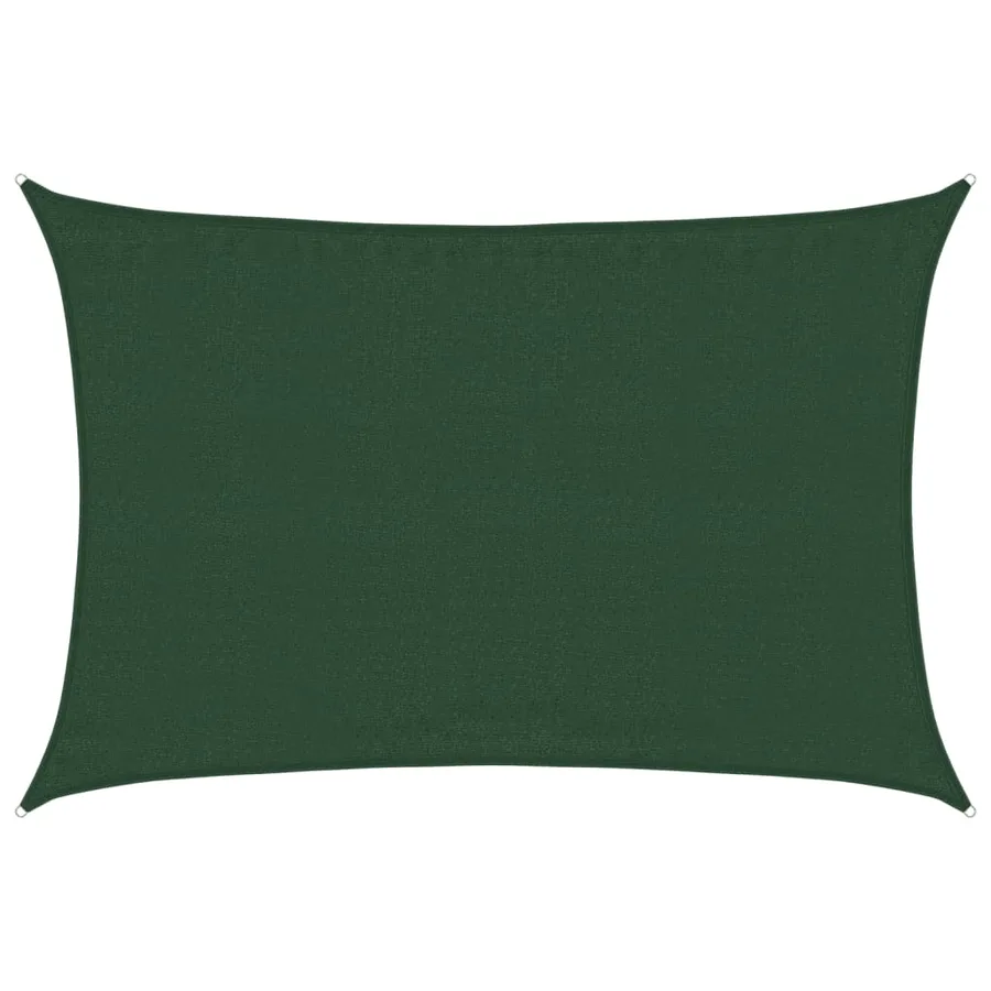 Voile d'ombrage 160 g/m² Vert foncé 3,5x4,5 m PEHD - 2