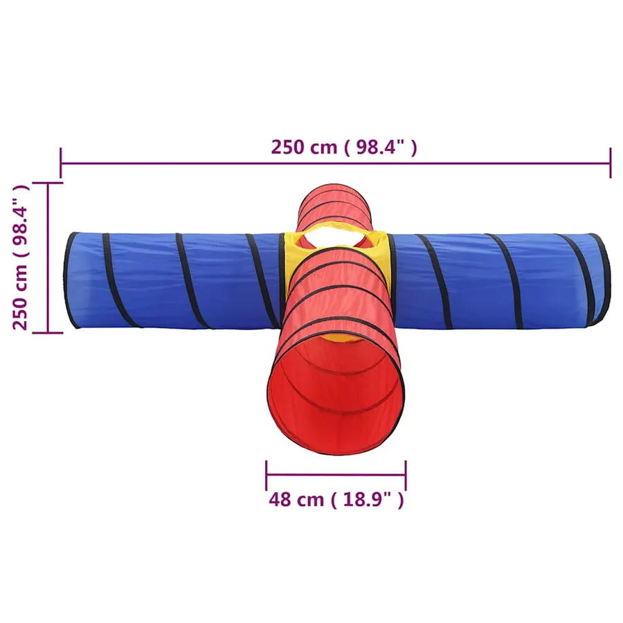 Tunnel de jeu pour enfants avec 250 balles Multicolore - 14