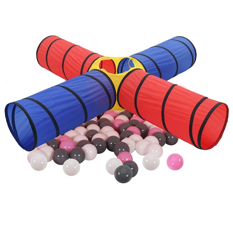 Tunnel de jeu pour enfants avec 250 balles Multicolore - 2